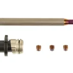 KNS DISCARDER GAS ADJUST FOR SCAR, tan rod, black fitting and three small adjustment pieces