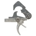 ALG COMBAT TRIGGER silver and black trigger assembly in right-side view