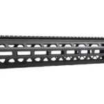 GEISSELE 15-inch SUPER MOD MK8 MLOK black handguard, left-side view with top rail