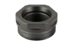 ENERGETIC TB MOUNT black threaded mount, angled view with faceted rim and internal opening