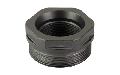 ENERGETIC TB MOUNT black threaded mount, angled view with faceted rim and internal opening
