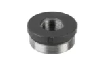 ENERGETIC DT ADAPTER TITNUM 11/16X24 black and silver threaded adapter, angled top view