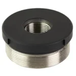 ENERGETIC DT ADAPTER TTNIUM M14X1 LH black and silver threaded adapter, angled top view
