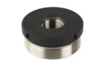 ENERGETIC DT ADAPTER TTNIUM M14X1 LH black and silver threaded adapter, angled top view