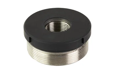 ENERGETIC DT ADAPTER TTNIUM M14X1 LH black and silver threaded adapter, angled top view