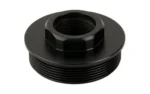 ENERGETIC DT ADAPTER black threaded adapter, angled top view with hexagonal center