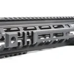 GEISSELE 9.3 SUPER MOD MK4 MLOK BLK black handguard, angled front view with top rail and slots