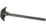 GEISSELE SPR CHARGING HNDL 7.62 BLK, black top view with extended shaft and two-sided handle