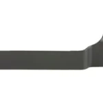 TECHNA CLIP Ruger LC9S RH, black side view with mounting hole and curved clip end