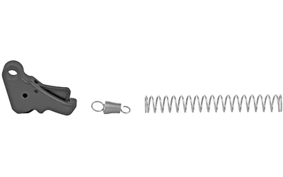 APEX HELLCAT ACTN ENHN TRGGR KIT BLK, black trigger, small spring and coil spring laid out