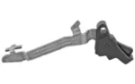 APEX BK AE TRG KIT FOR GLK 43/43X/48 black trigger with silver trigger bar, right-side view