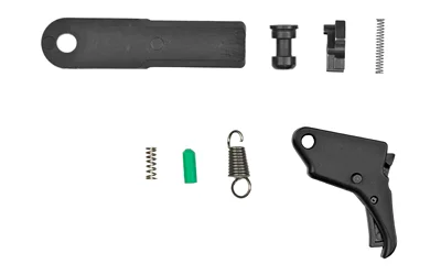 primary-19519 APEX M2.0 SHIELD ENHNCMNT TRGGR KIT, black trigger assembly with springs and small components