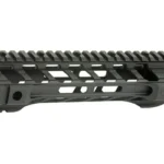 FORTIS NIGHT RAIL 556 10" MLOK BLK, black side view with top rail and vented slots