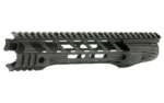 FORTIS NIGHT RAIL 556 10" MLOK BLK, black side view with top rail and vented slots