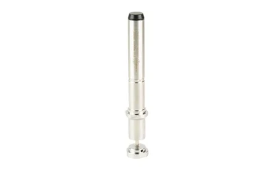 primary-19536 KYNSHOT BUFFER FOR FIXED STOCK AR-15, upright silver cylindrical buffer with black top