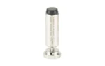 KYNSHOT BUFF 308 SHRTY CLPS STK silver cylindrical buffer with black tip, upright view