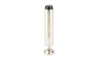 primary-19539 KYNSHOT BUFFER FOR AR9 silver cylindrical buffer with black tip, upright view
