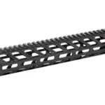 FORTIS SWITCH RAIL 13.8 MLOK MOD 1 black angled view with top rail and slotted sides