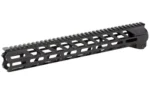 FORTIS SWITCH RAIL 13.8 MLOK MOD 1 black angled view with top rail and slotted sides