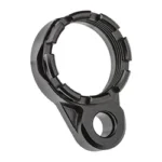 FORTIS LW ENHANCD AR15 END PLATE BLK angled view with circular opening and lower sling loop