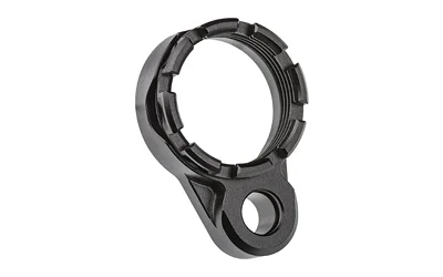 primary-19549 FORTIS LW ENHANCD AR15 END PLATE BLK angled view with circular opening and lower sling loop