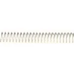 SPIKE'S BUFFER SPRING, silver coil spring in side view