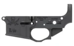 SPIKE'S Stripped Lower Calico Jack black side view with skull-and-crossbones magwell engraving