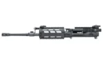 FightLite FIGHT MCR Dual Feed Upper, left-side view, black finish with Picatinny rail