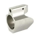 FORTIS GAS BLOCK M2 silver angled view with circular opening and two top screw holes