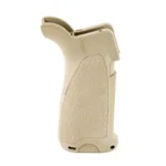 Bravo Company BCM GUNFIGHTER GRIP MOD 2 FDE, tan grip side view with textured panel and beavertail