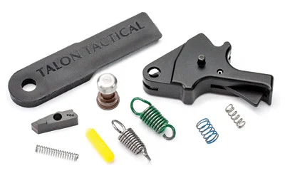 APEX FLAT FRWRD SET SEAR TRGGR KIT, black trigger assembly with plate, springs and small parts