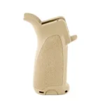 Bravo Company BCM GUNFIGHTER GRIP MOD 3, flat dark earth grip in angled side view