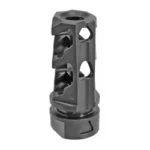 FORTIS 300BLK MUZZLE BRAKE black, upright angled view with multiple ports and cutouts