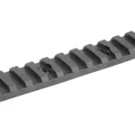 Bravo Company BCM GUNFIGHTER KEYMOD NYLON 5.5" BLK, black rail section in angled top view