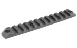 Bravo Company BCM GUNFIGHTER KEYMOD NYLON 5.5" BLK, black rail section in angled top view
