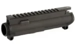 SPIKE'S M4 UPPER FORGED FT MULTICAL, black upper receiver in left-front view with top rail