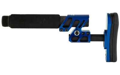 ODIN ZULU ADJ STK W/PSTL BUFF BLUE black and blue adjustable stock, right-side view