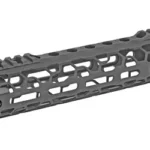 ODIN 9.5" MLOK O2 LITE FOREND, gray angled side view with open slots and top rail