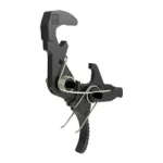 Hiperfire HF EDT 2 STAGE AR15/10 TRIGGER, black trigger assembly in right-side view