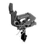 Hiperfire HF AR15/10 2 STAGE FLAT TRIGGER, black flat trigger assembly with visible silver springs