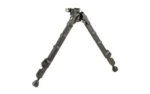 ACCU-TAC HT-10 PICATINNY MOUNT BIPOD, black front view with legs extended