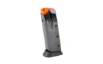 Grand Power magazine GPWR handgun compact, angled side view in gray with orange follower