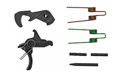 primary-19861 Hiperfire HF EDT HEAVY GUNNER AR15 TRIGG ASSEM black trigger parts with colored springs and pins