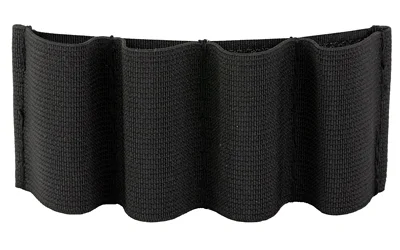 primary-19877 Sticky SPR Shotgun Ammo Holder, black front view with five elastic loops