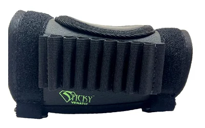 STICKY SPR RIFLE AMMO HOLDER black sleeve with elastic cartridge loops, side view