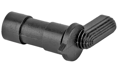 primary-19889 TPS AR-15 Safety Selector, black selector with ridged lever in angled side view