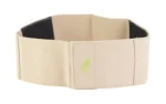 STICKY BELLY BAND XL tan wraparound band, front view with stitched panels and black lining