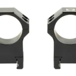 STEINER H SERIES LTWT RING 30MM HI, two black scope rings in front view