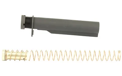 Luth-AR Carbine Buffer Tube Assembly, gray tube with separate gold-tone spring and buffer