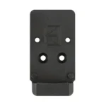 Calculated Kinetics CK for Glock to RMR adapter plate, black top view with four mounting holes